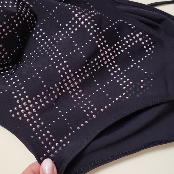 Burberry Black Studded Super Sexy CutOut Swimsuit One-piece Bathing Suit - Picture 4 of 7